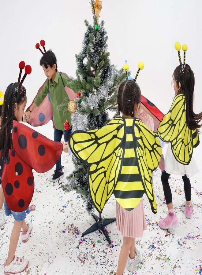 Creatoy Bee-Wings Kids Bumble bee Costume with Antenna Headband Toddler Insect Bug Dress Up for Play Girls Fairy Wings Bee Outfit for Boys Girls Birthday Party Supplies Halloween Favors - Image 2